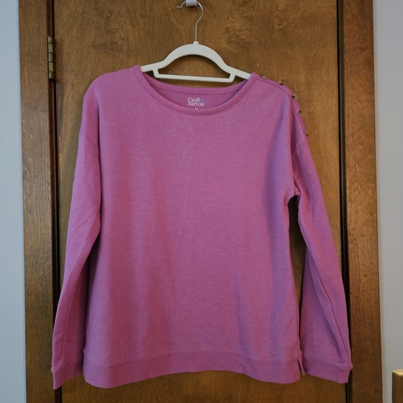 Croft & Barrow Petite Pink Sweatshirt - Picture 3 of 11